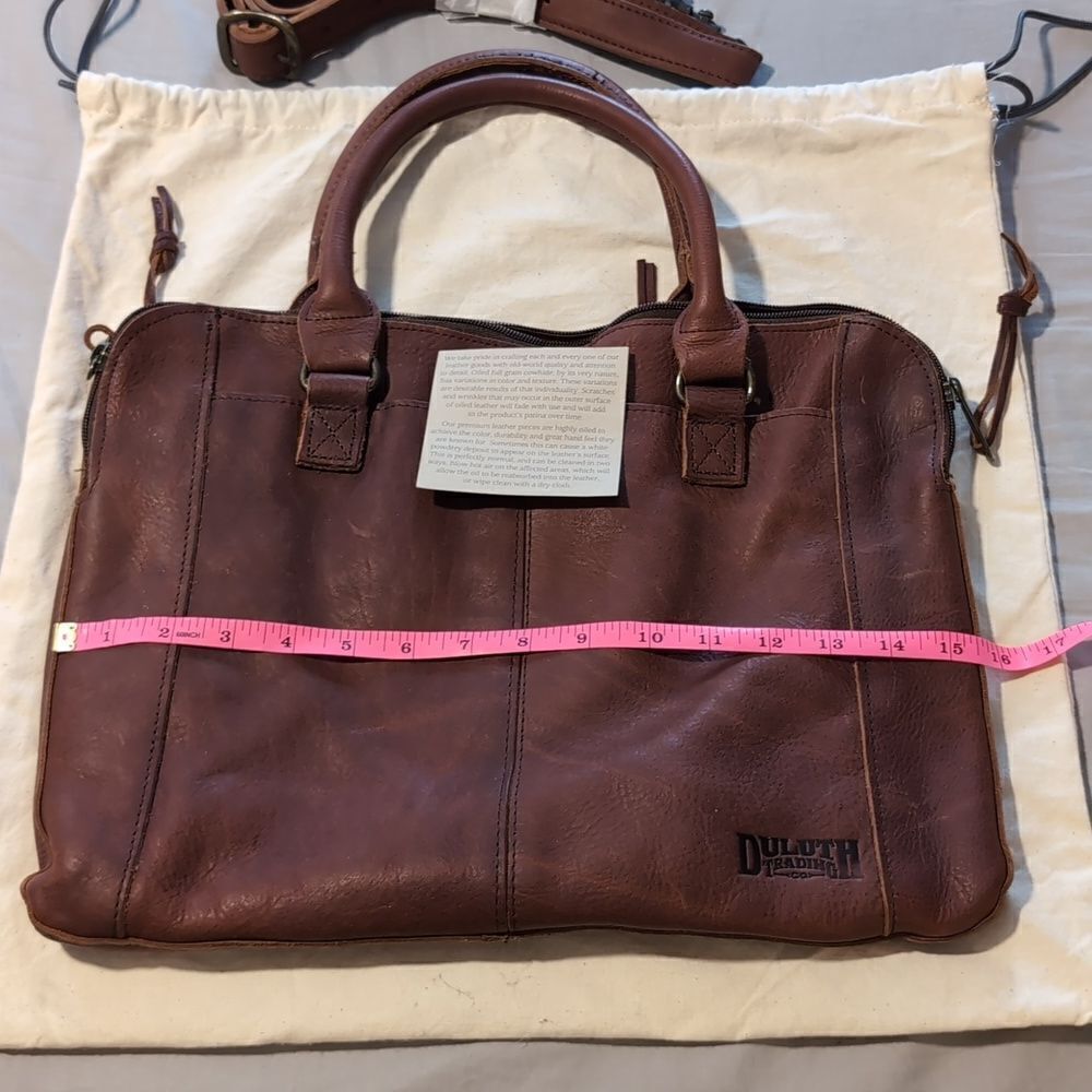 NWOT Duluth Trading Company Leather Laptop Case - Picture 3 of 9
